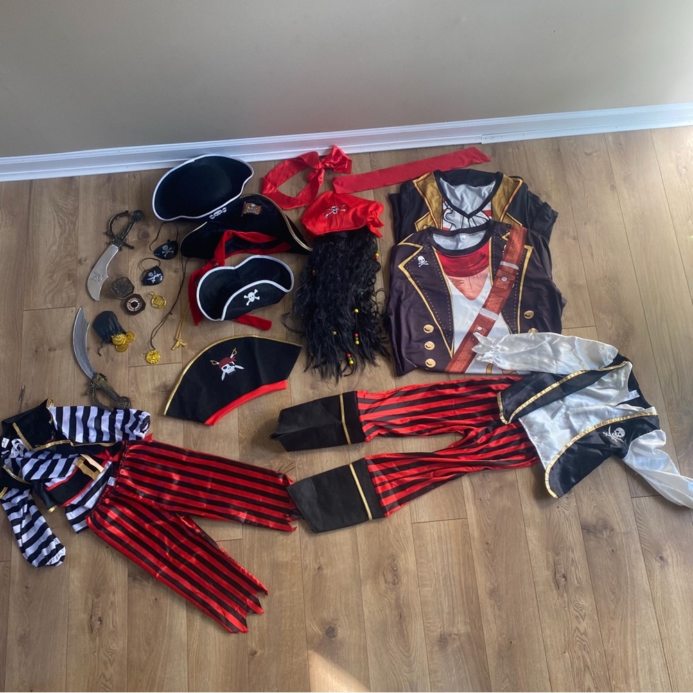 Pirate Family Costume Bundle Props Men Women Kids Halloween Dress Up